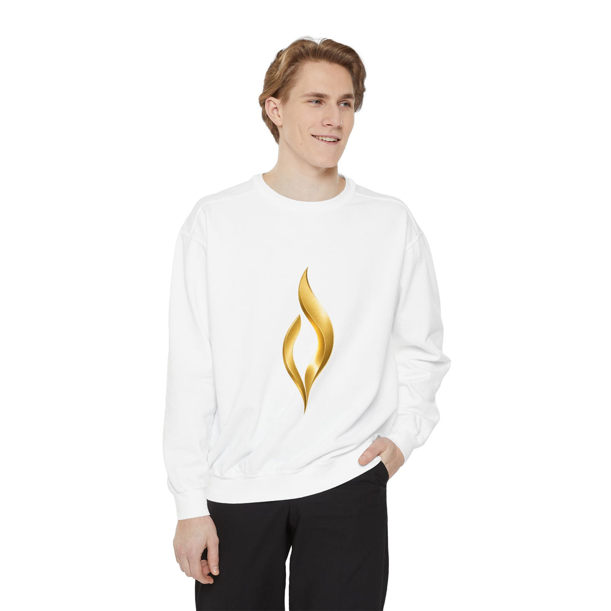 Gold Flame Symbol Sweatshirt