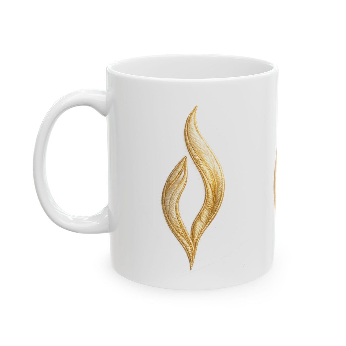 Gold Leaf Flame Mug | Ceramic Mug