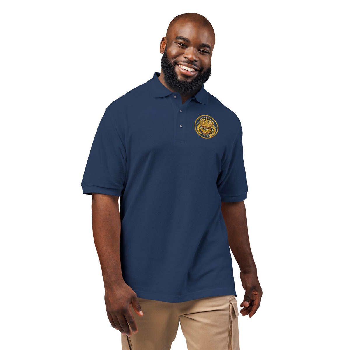 i26Bible Crown and Horn Embroidered Polo