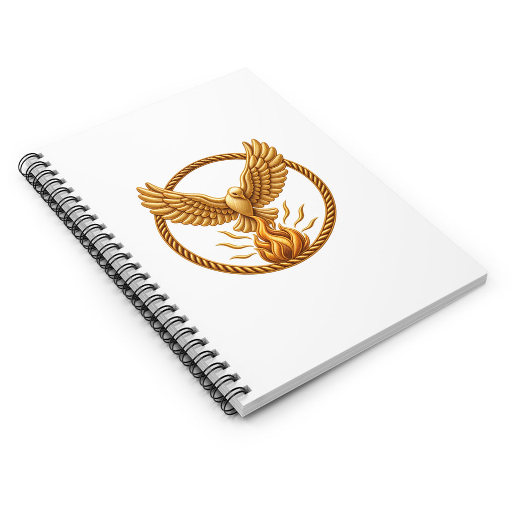 i26Bible Dove and Flame Spiral Notebook