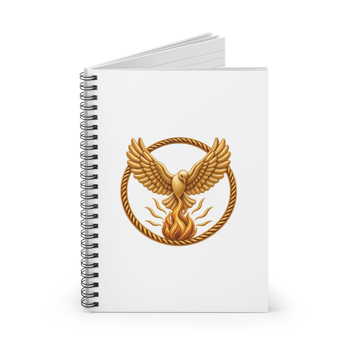 i26Bible Dove and Flame Spiral Notebook