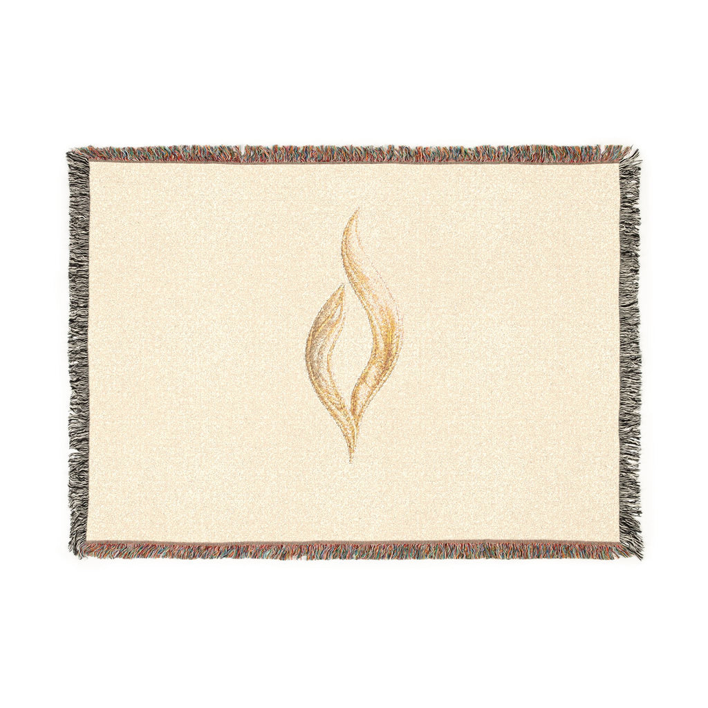 Abstract Flame Woven Blanket | Flame Tapestry Throw