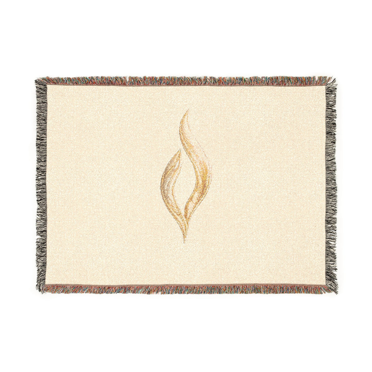 Abstract Flame Woven Blanket | Flame Tapestry Throw
