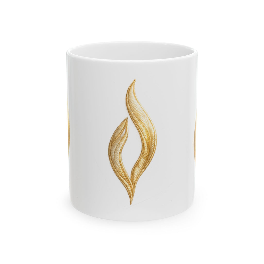 Gold Leaf Flame Mug | Ceramic Mug