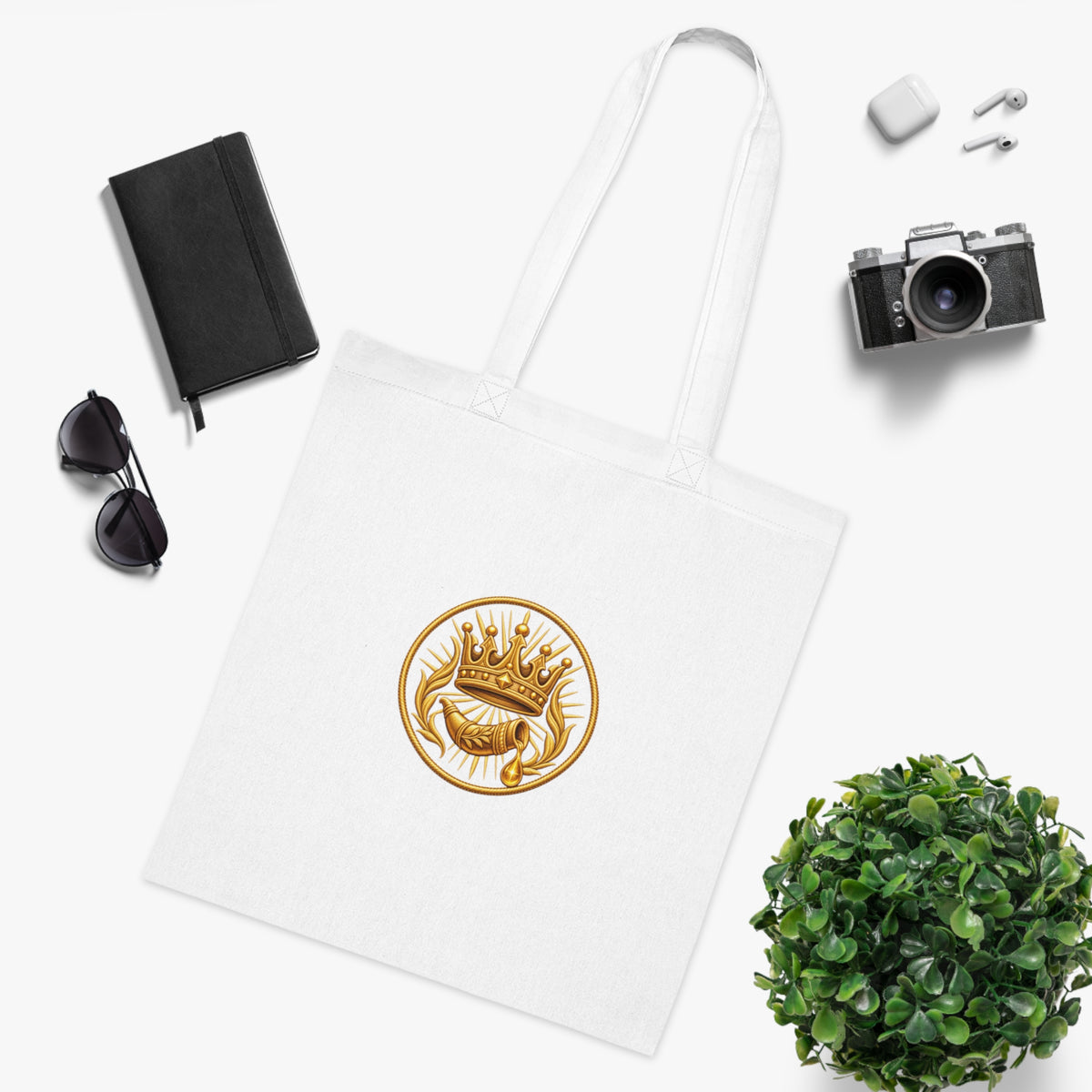 i26Bible Crown and Horn Tote Bag